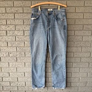 AGOLDE Riley Long Jeans size 28 100% Cotton Button Closure Minimalist Pants